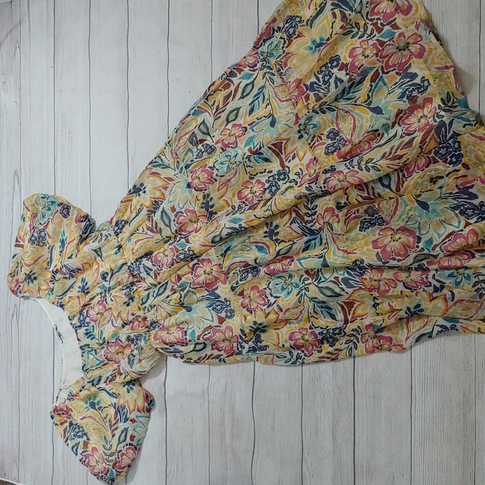 PATRONS OF PEACE ROMANTIC TIERED FLORAL MIDI DRESS COTTAGECORE - Picture 2 of 10